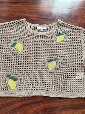 Girl's No Comment Fruit Crochet Sweater